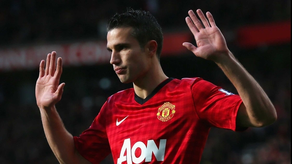 Robin van Persie decides not to celebrate after opening the scoring