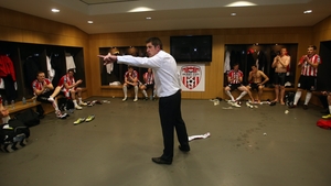 Derry manager Declan Devine had a few post-match words for his charges
