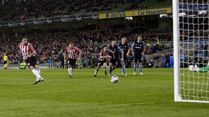 Rory Patterson of Derry scored from the spot to put his side 2-1 ahead