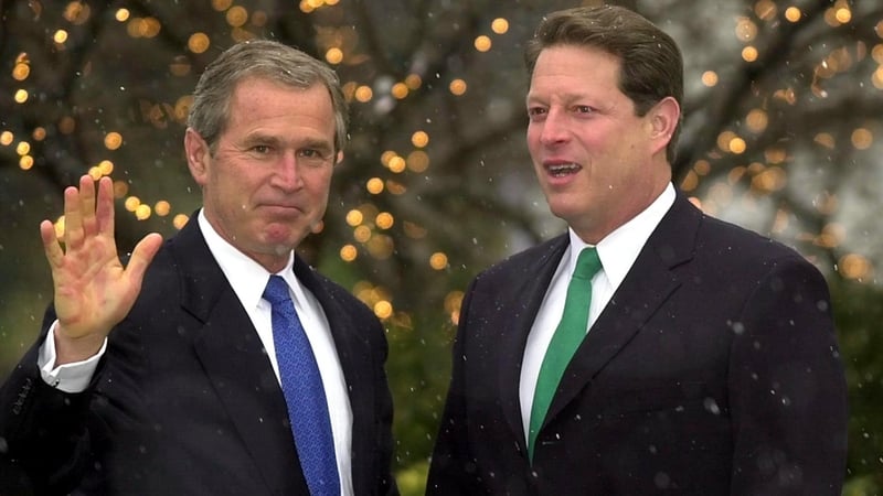 The race between George W Bush and Al Gore went to the US Supreme Court