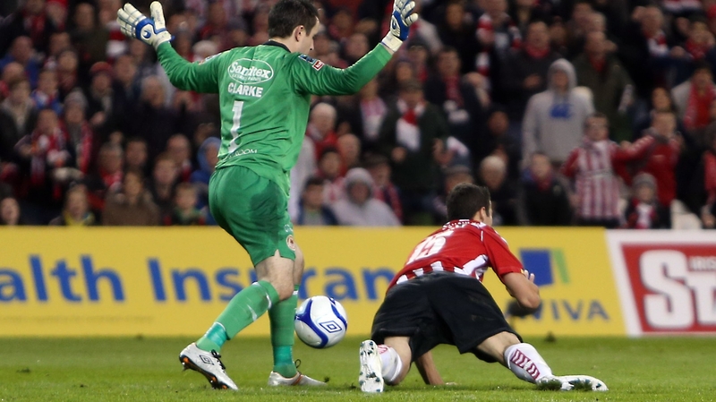 Brendan Clarke conceded a second-half penalty, which enabled Derry to take the lead