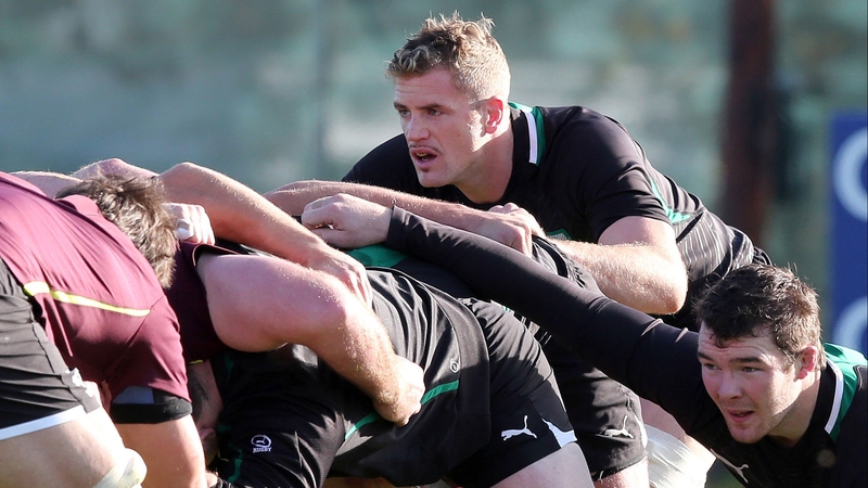 Jamie Heaslip will lead the Ireland pack on Saturday, with the added bonus of being captain for the first time