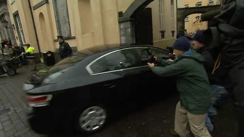Robert Corbet arriving at the court this morning