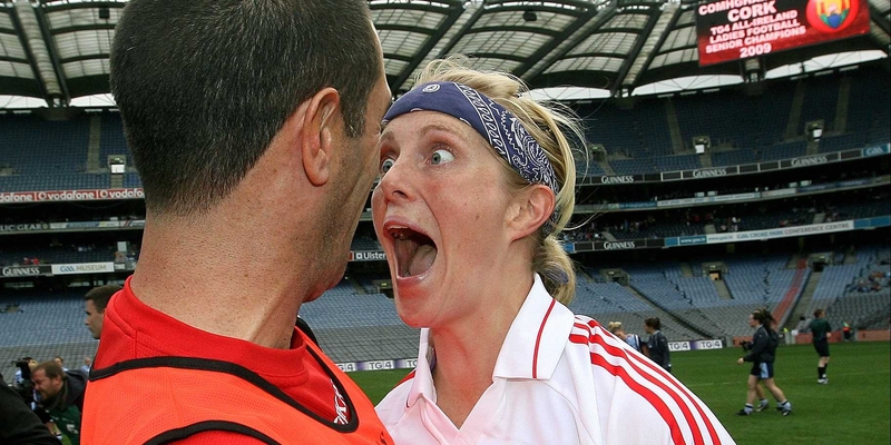 Elaine Harte celebrates All Ireland victory in September