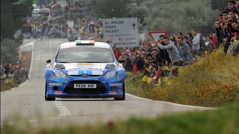 Craig Breen and Paul Nagle in action in Spain