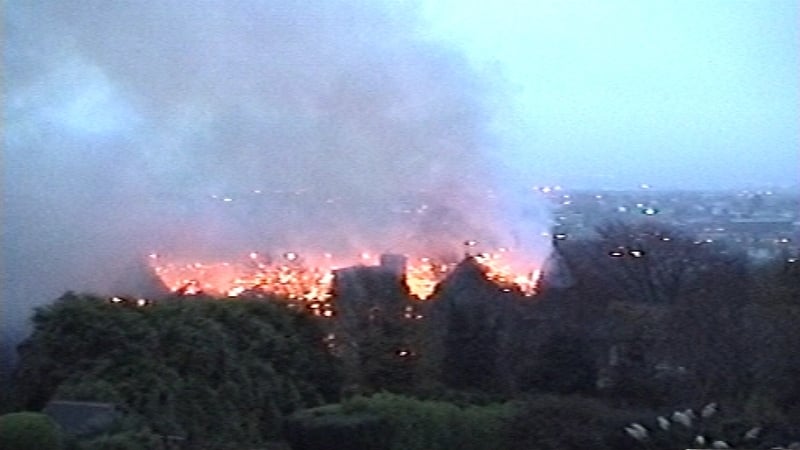Amateur footage captured the blaze
