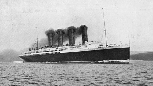 Lusitania sank in 1915 with the loss of 1,201 lives