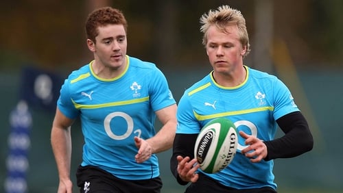 Ulster's Paddy Jackson (left) and Luke Marshall will both start for Ireland against the Fijians.