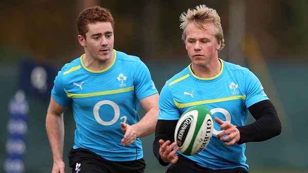 Ulster's Paddy Jackson (left) and Luke Marshall will both start for Ireland against the Fijians.