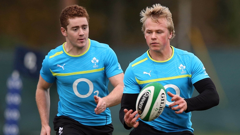 Ulster's Paddy Jackson (left) and Luke Marshall will both start for Ireland against the Fijians.