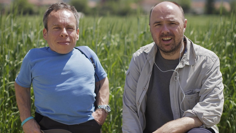Warwick Davis and Karl Pilkington
