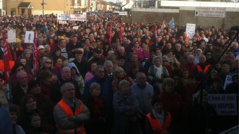 Thousands of people attended the rally in Navan.