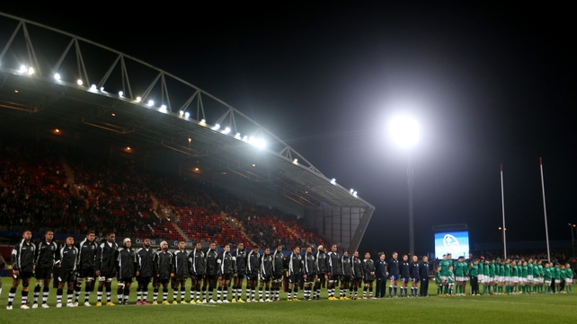 The teams observed a minute's silence for former Fiji player Maleli Kunavore, 29, who died during the week