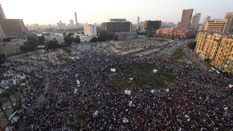There have been protests in Cairo against the president's move