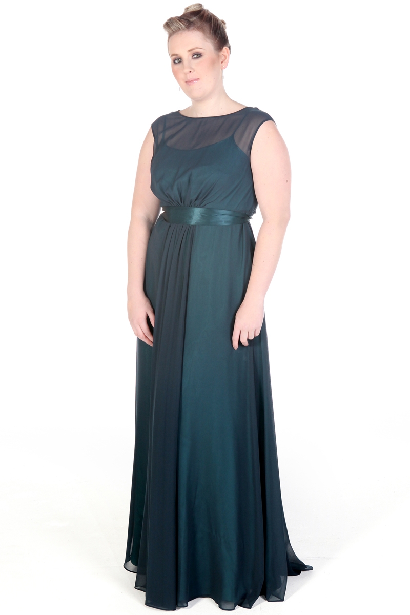 Emerald green floor length dress Coast €250, Nude snake skin 	River Island €65, Gold droplet 	Luna @ Loulrie	€314