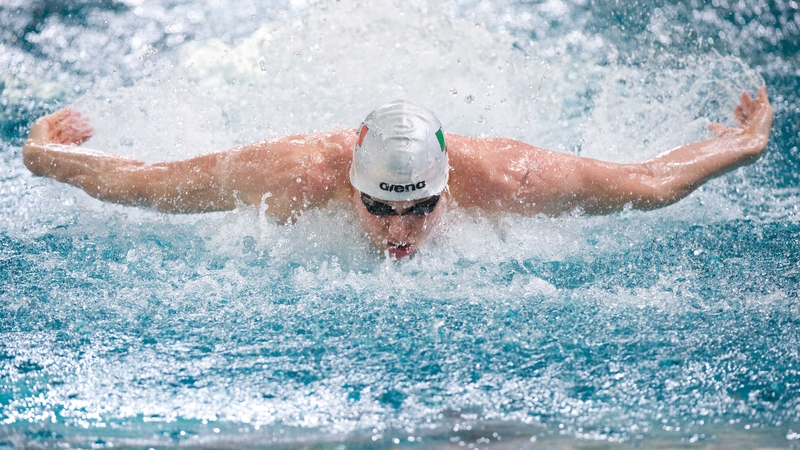 Barry Murphy was just .18 of a second of his Irish record in his 100m Breaststroke heat