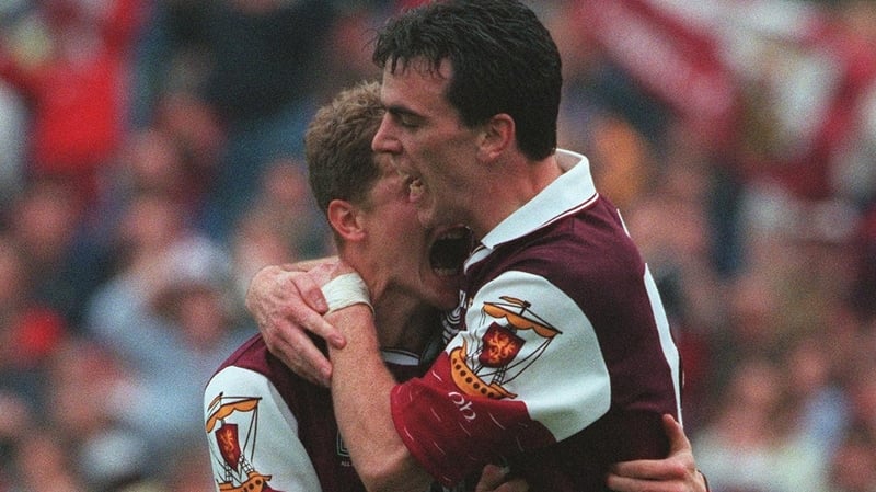 Pádraic Joyce celebrates his goal in the 1998 All-Ireland final