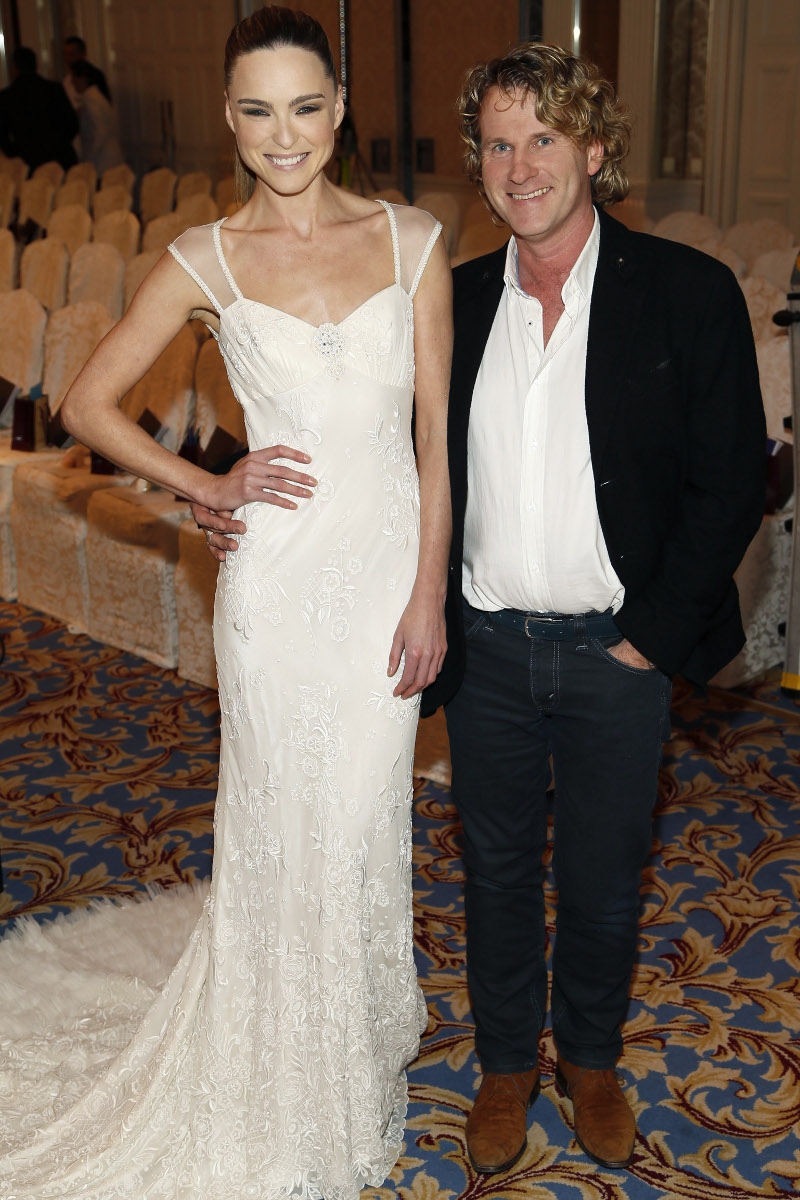 Sarah Morrissey with designer Patrick Casey