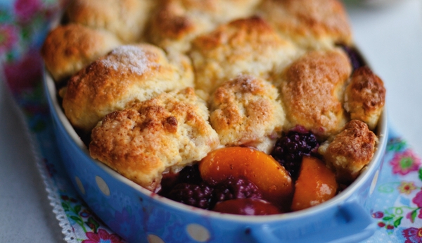 Big Do's peach and blackberry cobbler