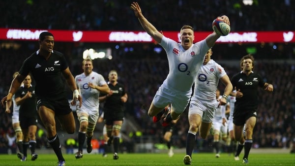 Chris Ashton goes over for England