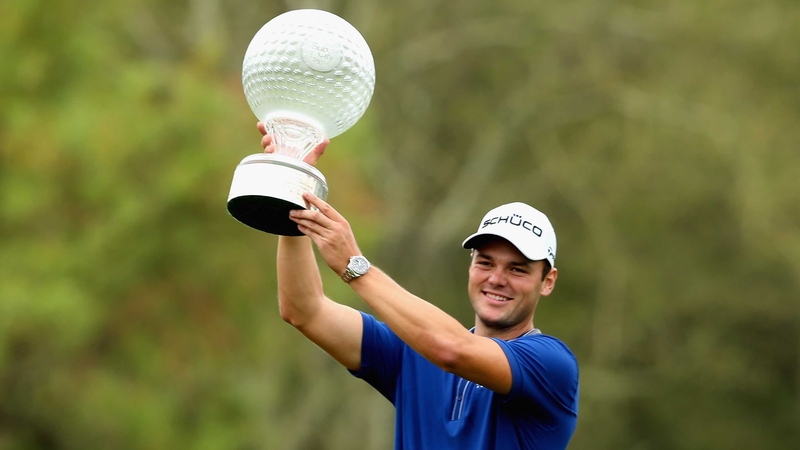 Martin Kaymer celebrates after winning the 2012 Nedbank Golf Challenge in Sun City