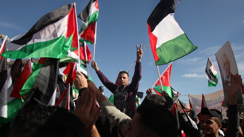 Palestinians celebrated the return of President Mahmoud Abbas from New York
