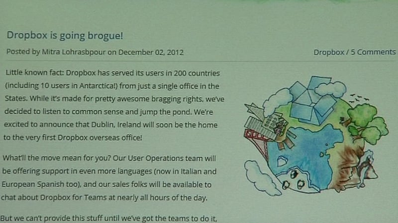 Dropbox allows customers to access computer documents anywhere in the world