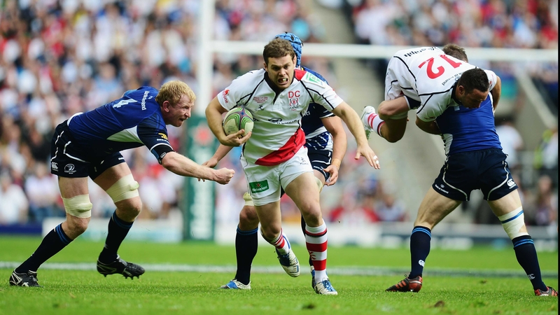 Darren Cave makes a break against Leinster in the Heineken Cup final