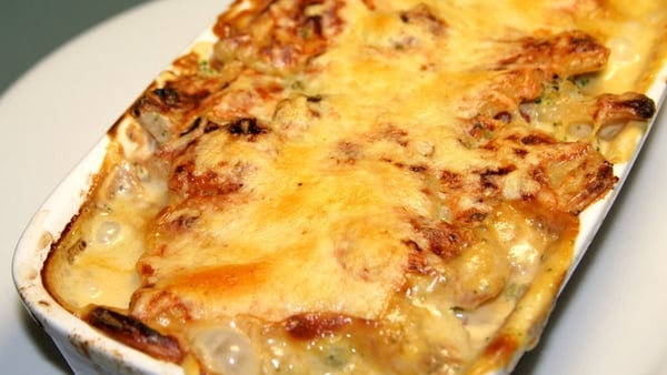 Leek, Parmesan and Bacon Bake