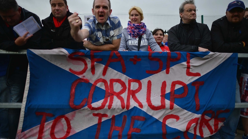 Rangers fans remain unhappy with the Scottish Football Association and some Scottish Premier League sides