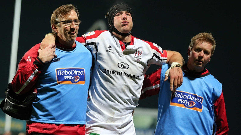 Stephen Ferris limps off against Edinburgh