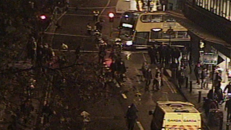 The incident happened on Dawson Street at about 5.40pm