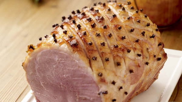 Christmas glazed ham