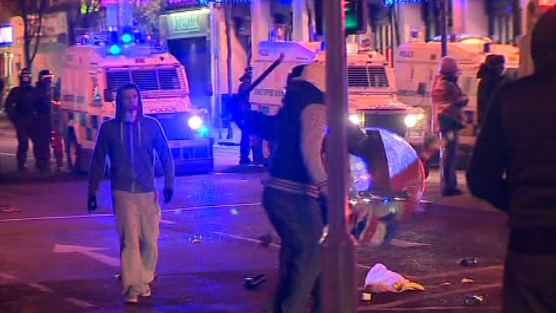 Demonstrators have ignored calls from Northern Ireland's political leaders to suspend the protests