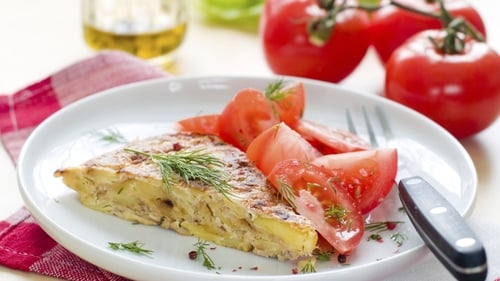 Catherine Fulvio's Ham, Pea and Potato Frittata