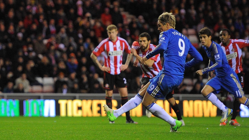 Fernando Torres scored twice in the first half to set the Blues on their way