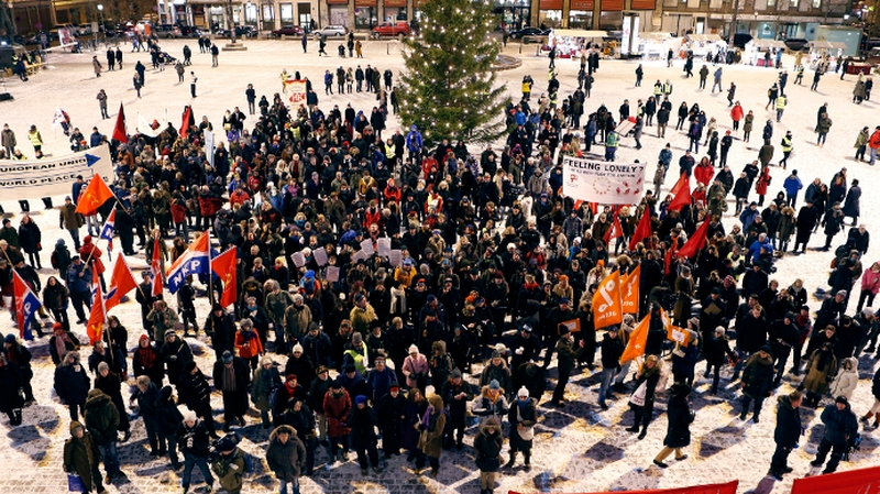 Around 50 organisations held a torch-lit march on the eve of the award