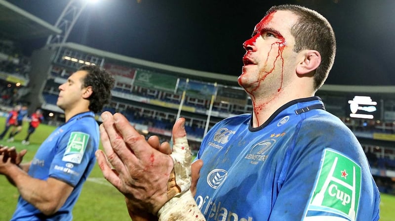 Shane Jennings shows the scars of their battle in France