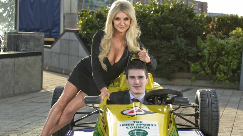Craig Breen pictured with model Rachel Wallace at the awards