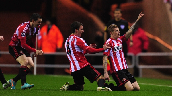 James McClean (R) put Sunderland ahead after only three minutes