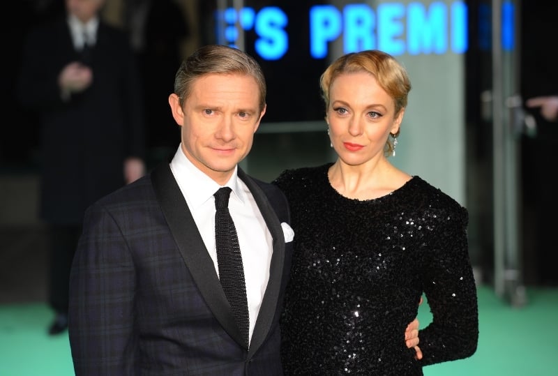 Martin Freeman and Amanda Abbington