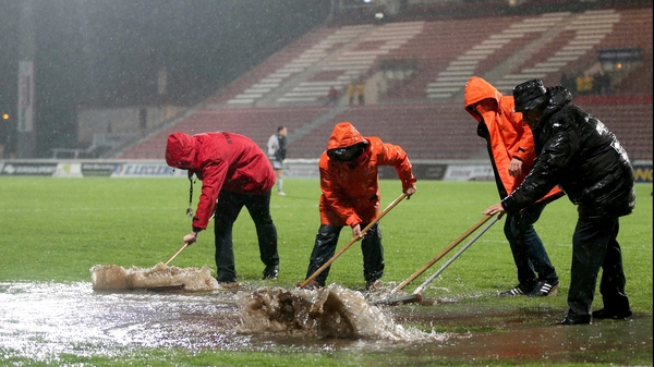 They managed to clear enough water from the pitch to get the go-ahead