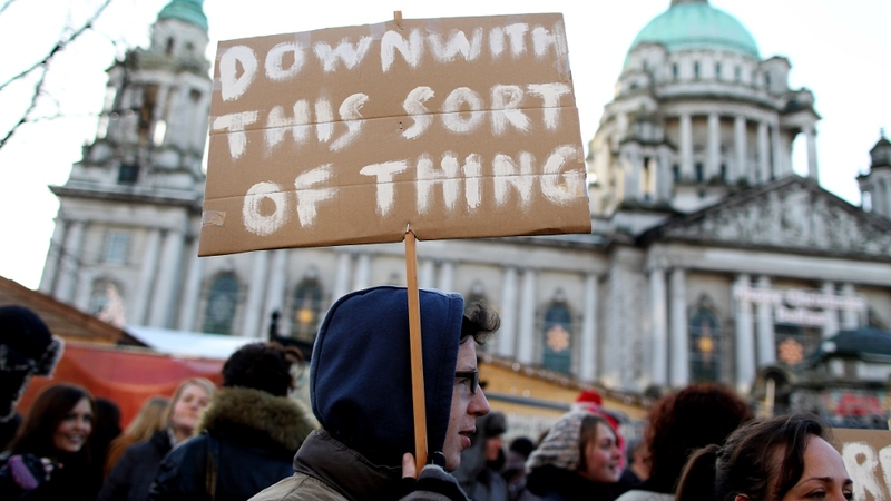 People at the 'Peace Gathering' were asked not to bring flags