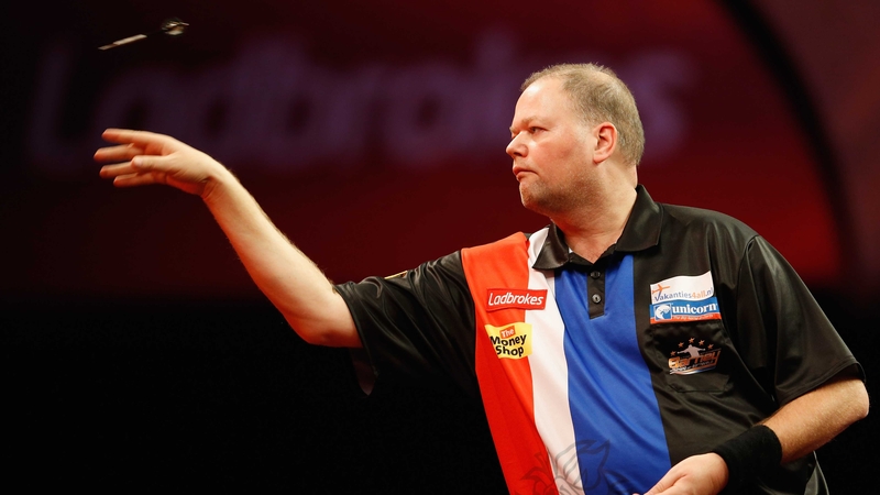 Raymond van Barneveld in action during day 3 at Alexandra Palace
