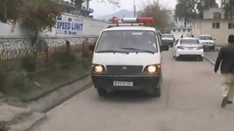 The two injured girls were taken to hospital in Nangarhar