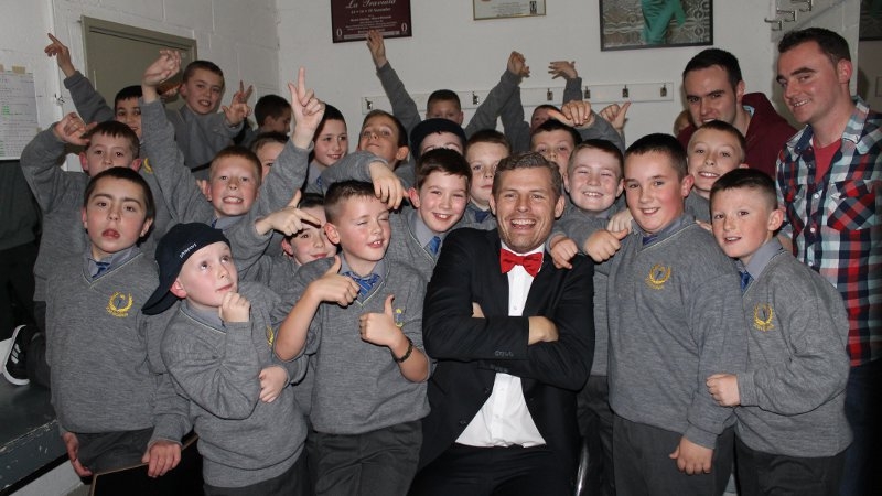 The lads with Des Bishop