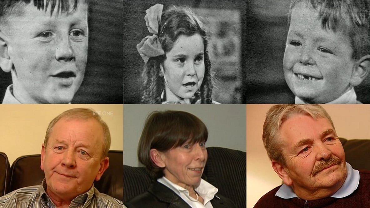 Stephen Butt, Maire Duggan and Noel O'Driscoll in 1962 and in 2012.