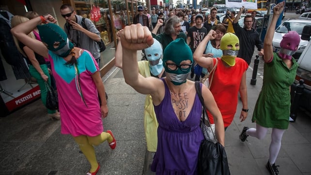 AUGUST: Supporters of Russian punk band 'Pussy Riot' protested over the jailing of the anti-Putin group