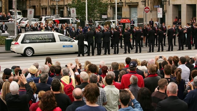 MARCH: Melbourne said farewell to Dublin-born Australian Rules legend Jim Stynes with a state funeral