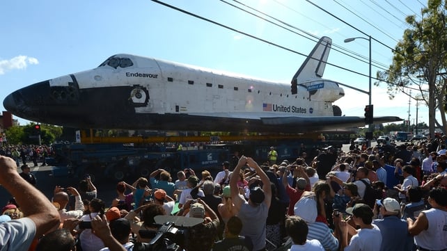 OCTOBER: The Space Shuttle Endeavour was transported through the streets of Los Angeles on its final journey to its permanent museum home